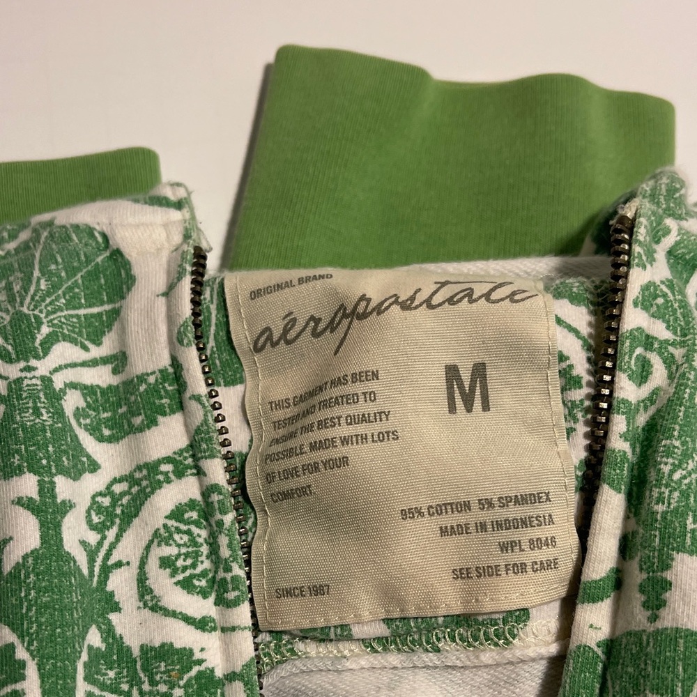 Aeropostale Green and White Jacket